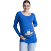 M.M.C. Umstandslangarmshirt Hallo Lieblingsmensch mit Motiv Dunkelblau