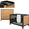Bopita Babykamer Job 2-delig 60 x 120 cm vintage honing met commode