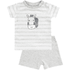JACKY T-shirt et short enfant zèbre mélange gris