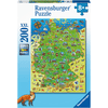 Ravensburger Puzzle XXL 100 brikker - Fargerikt kart over Tyskland