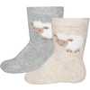Ewers Termo ponožky 2-pack sheep grey/beige