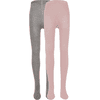 Ewers Collant per bambini 2-pack uni grigio/rosa
