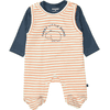 Staccato  romper+paita orange raidallinen 