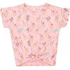 Staccato  T-shirt rose à motifs