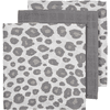 Meyco Paquete de 3 pañales de gasa Panther Neutral/Gris 70 x 70 cm