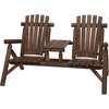 Outsunny Gartenbank mit Tisch braun