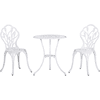 Outsunny Gartenmöbel-Set mit Blumen Design weiß