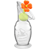 haakaa® Laktator ze stopką ssącą 100ml z nakładką w kształcie kwiatu w orange 