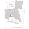 HERDING Flanell sengetøy isbjørn 135 x 200 cm