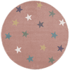 LIVONE Alfombra infantil Happy Rugs Fame pink/multi round