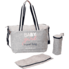 BABY ON BOARD  taška na pleny Simply Duffle Baby Girl grey mottled