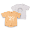 LITTLE  T-shirt Savannah double pack sand /off white 