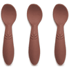 nuuroo Cuillères bébé Ella silicone Mahogany lot de 3