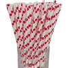 Luxentu Papier-Trinkhalme gepunktet 20 cm 100er Set rot