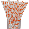 Luxentu Papier-Trinkhalme Gepunktet 19.7 cm 100er Set orange