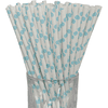 Luxentu Papier-Trinkhalme Gepunktet 19.7 cm 100er Set hellblau