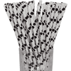 Luxentu Papier-Trinkhalme Gepunktet 19.7 cm 100er Set schwarz
