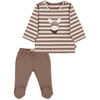 Sterntaler Conjunto de camisa de manga larga y pantalón marrón