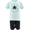 Converse Conjunto camiseta y pantalón corto azul claro/negro
