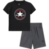 Converse Set t-shirt et short noir/gris