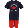 Converse Set T-shirt e pantaloncini blu/rosso