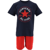 Converse Set T-shirt et short bleu/rouge