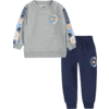 Converse Zestaw sweter i spodnie dresowe szary/niebieski
