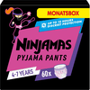 NINJAMAS Pyjama Pants Caja mensual para niñas, 4-7 años, 60 piezas