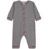 Petit Bateau Pyjama dors-bien bébé sans pied rayures bleu smoking/blanc marshmallow