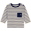 Petit Bateau T-shirt bébé manches longues coton blanc avalanche medieval