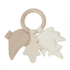 Cam Cam Copenhagen Rammelaar, bladeren met esdoornhouten ring - Natural 