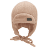 Sterntaler Casquette aviateur aspect tricot beige 