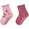 Sterntaler ABS sokker dobbeltpakke med hekse og stjerner pink melange 