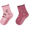 Sterntaler Calcetines ABS paquete doble bruja y estrellas rosa melange 