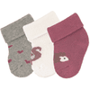 Sterntaler První dětské ponožky 3-pack Hearts Light Grey 