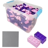 Katara Blocs de construction - 520 pièces avec boîte et plaque de base, violet/rose