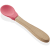 babyJem  Cucchiaio in silicone con manico in legno, rosa