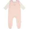 Steiff Romper set stripes Silver pink