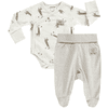 JACKY Swaddle krop + romper bukser BABY ON TOUR beige melange mønstret 