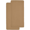 Meyco Jersey Fitted Sheet 2 Pack 60 x 120 Toffee