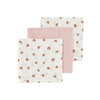 Meyco Muslin Burp Cloths 3-Pack Mini Panther Soft Pink