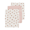 Meyco Tvättlappar av muslin 3-paket Mini Panther Soft Pink