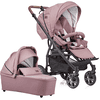 GESSLEIN Carro de bebé combi F4 Air+con freno de mano rosa