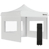 Outsunny Pavillon mit Seitenwänden weiß