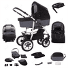 Bebebi Bellami | 4 in 1 Kinderwagen Komplettset | ISOFIX Basis | Hartgummireifen Bellagrigio