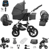Bebebi Florida | 4 in 1 Kinderwagen Komplettset | ISOFIX Basis | Luftreifen Flojeans