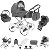 Bebebi Loving | 3 in 1 Kombi Kinderwagen Set | Nostalgie Kinderwagen Grey Tender Peak