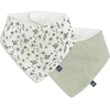 Alvi ® Bufanda triangular 2-pack Petit Fleurs verde/blanco