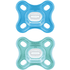 MAM Sucette Comfort silicone, 0 mois+, bleu/turquoise lot de 2