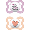 MAM Sucette Supreme silicone, 0-6 mois, tortue/coeur lot de 2
